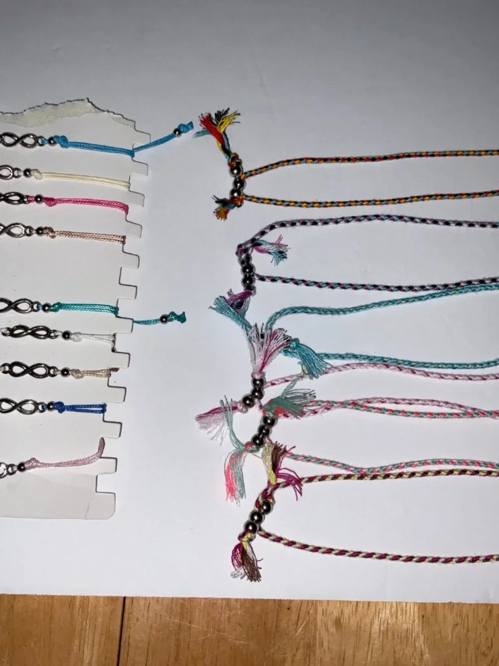 Infinity Charm & Braided Friendship Bracelet Bundle | Adjustable String Bracelet
